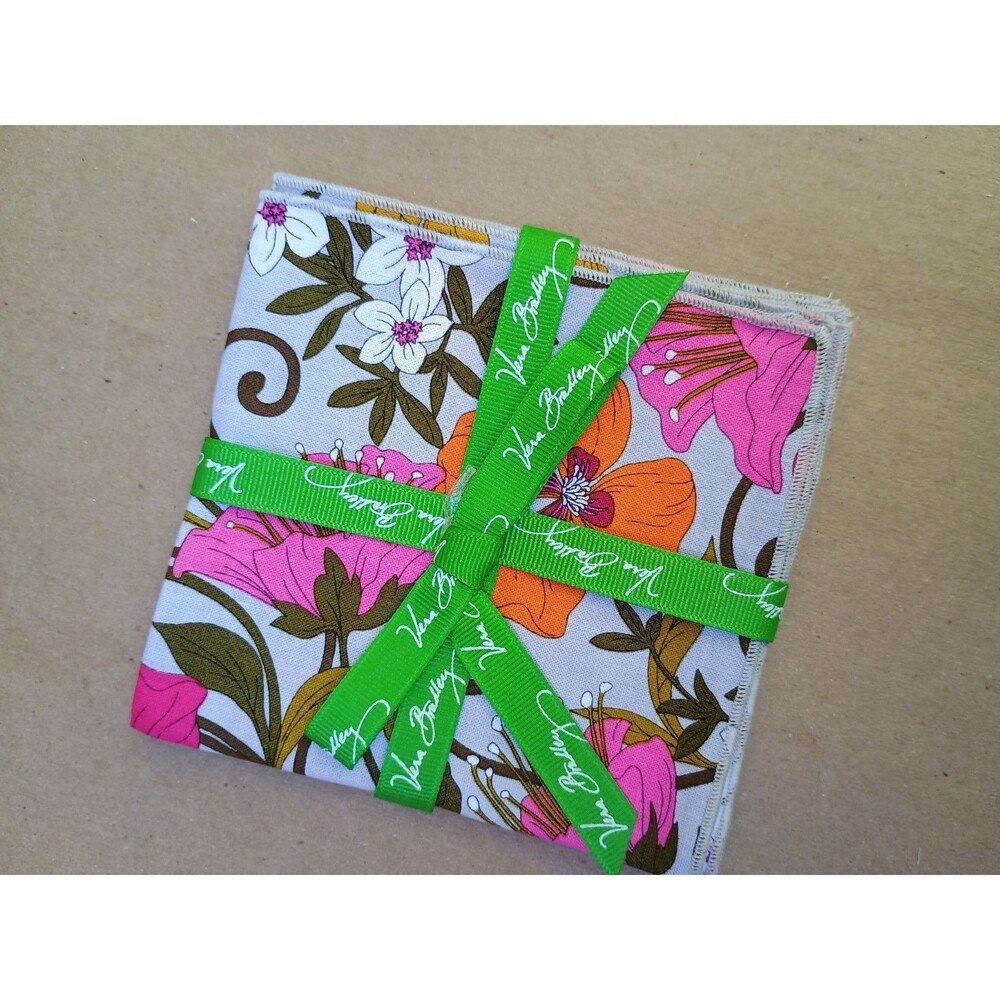 Vera Bradley Tea Garden Cocktail Party Napkins Retired NEW Set Of 4